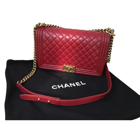 chanel boy bag in red|chanel small boy bag black.